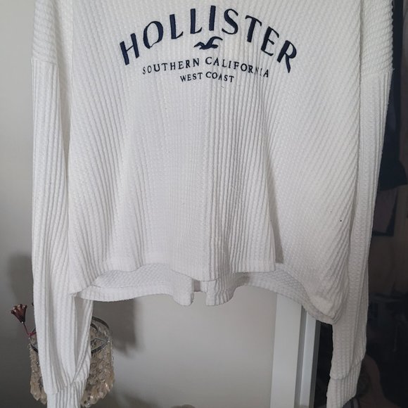 White Hollister hoodie size Xl - Picture 2 of 3